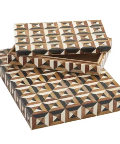 Global Views Triangle Marquetry Box Set