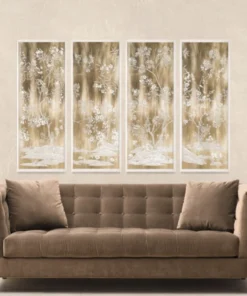 Natural Curiosities New Arrivals Gold Tree Panel 3 Framed Artwork