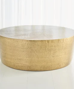Studio A Izmir Hammered Cocktail Table Antique Brass