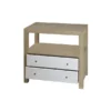 Worlds Away New Arrivals Hattie Side Table Natural