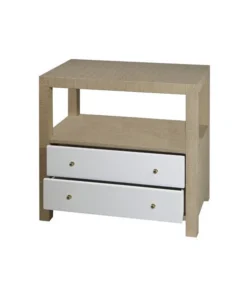 Worlds Away New Arrivals Hattie Side Table Natural