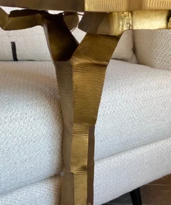 Made Goods Hector Drinks Table Aged Brass Iron