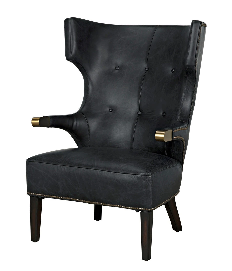 Noir Heracles Chair Black Leather 3 Noir Heracles Chair Black Leather