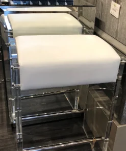 Worlds Away New Arrivals Indy Counter Stool White And Nickel 9 Worlds Away New Arrivals Indy Counter Stool White And Nickel