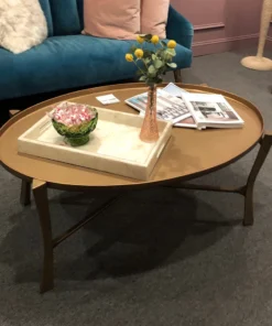 Made Goods Addison Oval Coffee Table Aged Brass New Arrivals