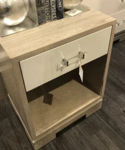 Worlds Away Dakota Side Table Cerused Oak