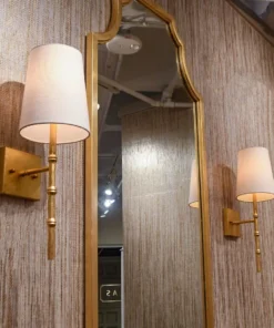 Worlds Away Finley Floor Mirror Gold Leaf New Arrivals