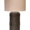 Jamie Young Barrel Table Lamp Leather