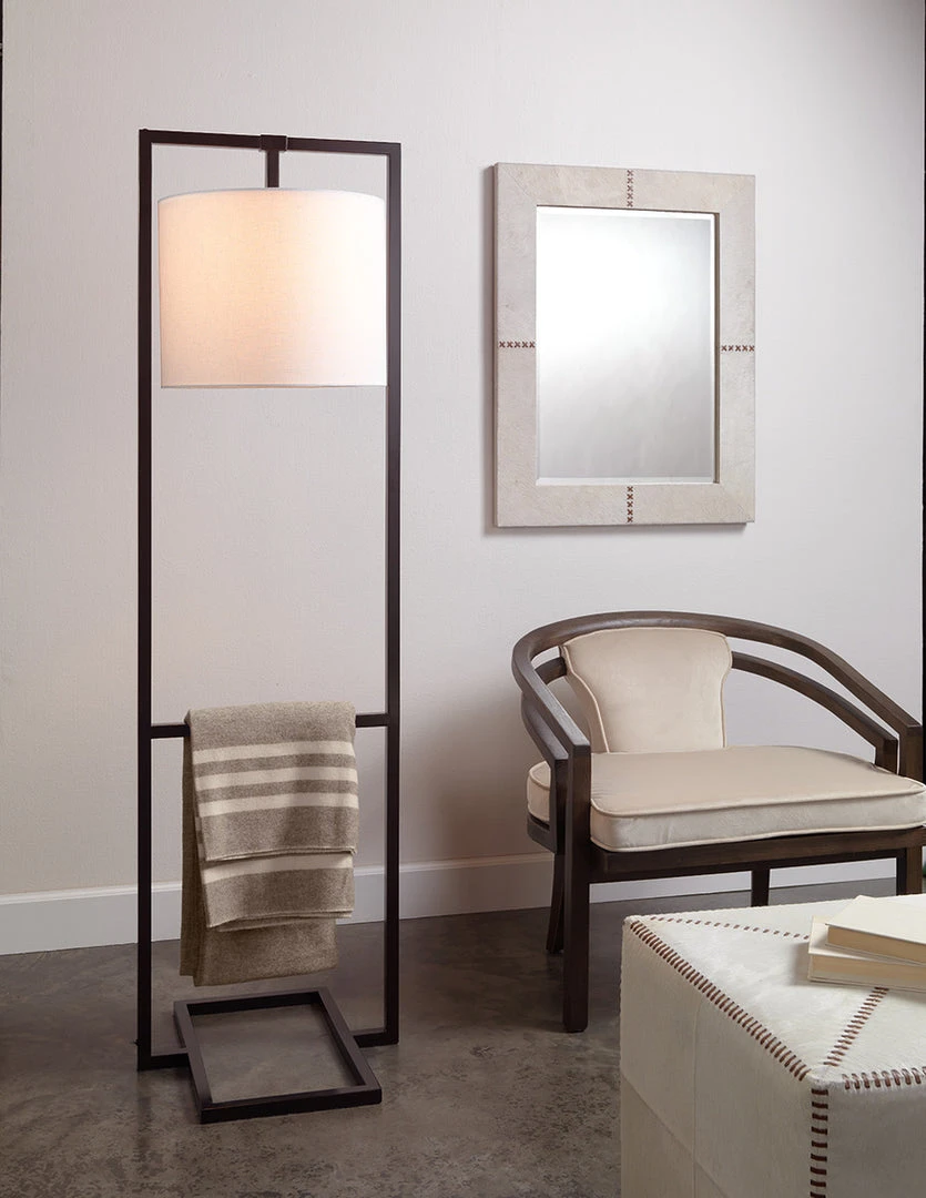 Jamie Young New Arrivals Cross Stitch Rectangle Mirror White Hide 6 Jamie Young New Arrivals Cross Stitch Rectangle Mirror White Hide