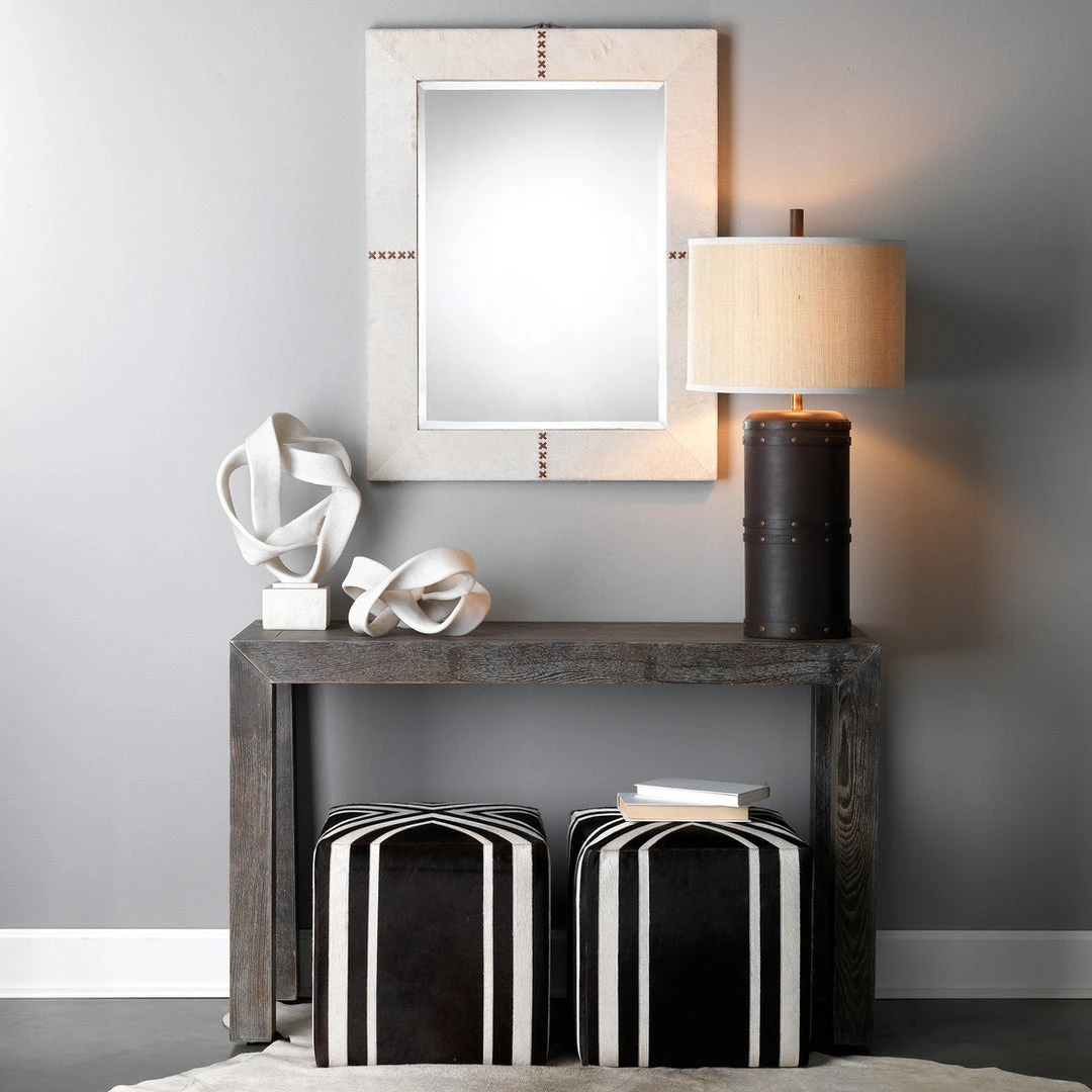 Jamie Young New Arrivals Cross Stitch Rectangle Mirror White Hide 4 Jamie Young New Arrivals Cross Stitch Rectangle Mirror White Hide