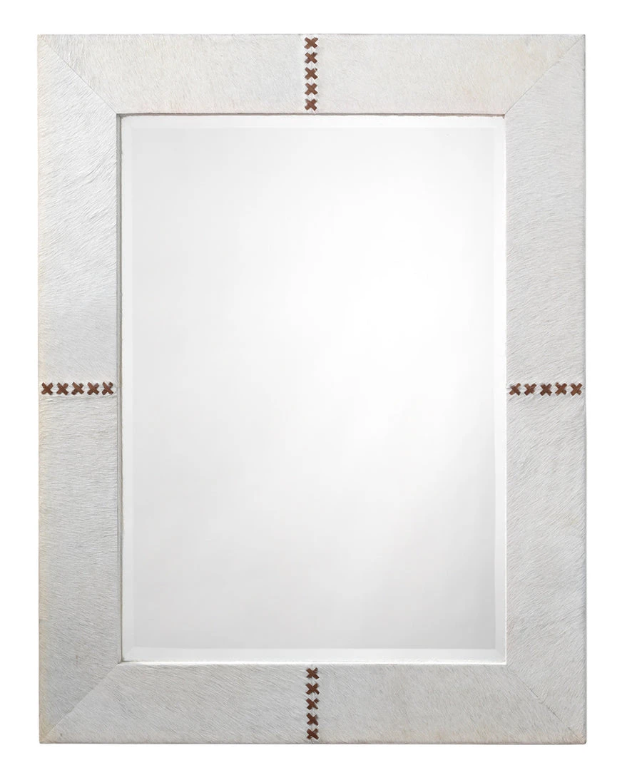 Jamie Young New Arrivals Cross Stitch Rectangle Mirror White Hide 3 Jamie Young New Arrivals Cross Stitch Rectangle Mirror White Hide