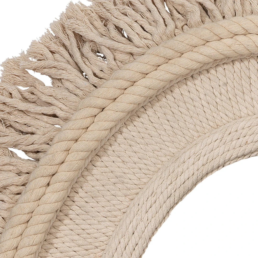 Jamie Young New Arrivals Fringe Oval Mirror Cream 6 Jamie Young New Arrivals Fringe Oval Mirror Cream