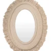 Jamie Young New Arrivals Fringe Oval Mirror Cream