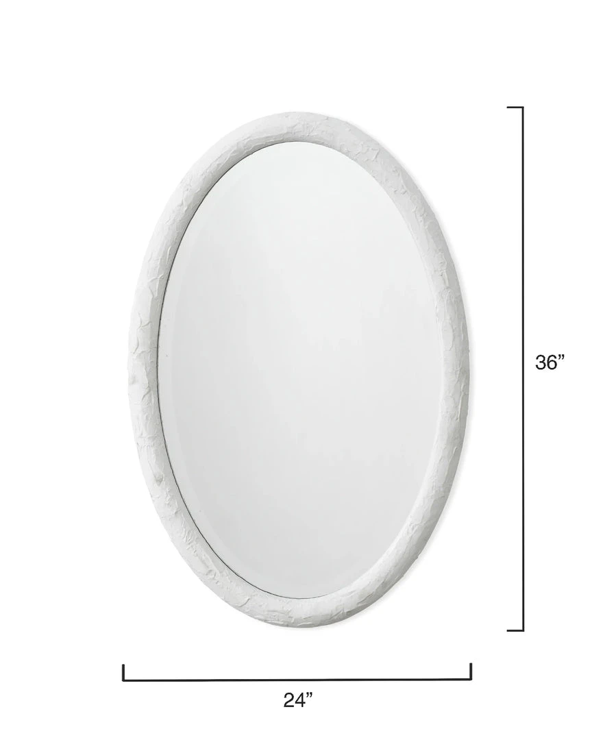 Jamie Young Ovation Oval Mirror White 8 Jamie Young Ovation Oval Mirror White