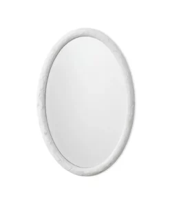 Jamie Young Ovation Oval Mirror White