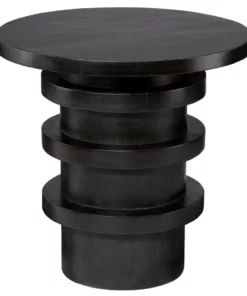 Jamie Young Revolve Side Table Charcoal New Arrivals