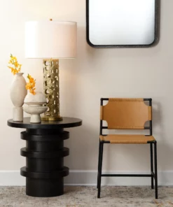 Jamie Young Revolve Side Table Charcoal New Arrivals