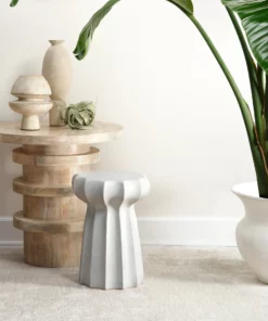 Jamie Young Revolve Side Table Cream New Arrivals