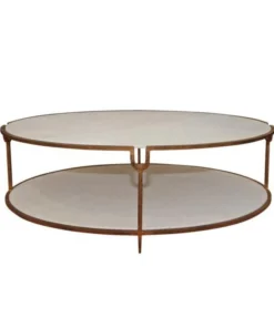 Global Views Iron And Stone Oval Coffee Table New Arrivals