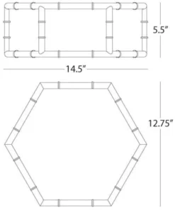 Jonathan Adler New Arrivals Meurice Flush Mount Hexagonal Deep Patina Bronze