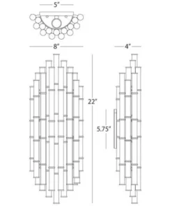 Jonathan Adler Meurice Two Light Wall Sconce Deep Patina Bronze