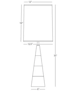 Jonathan Adler Canaan Tapered Lamp With Black Shade 7 Jonathan Adler Canaan Tapered Lamp With Black Shade