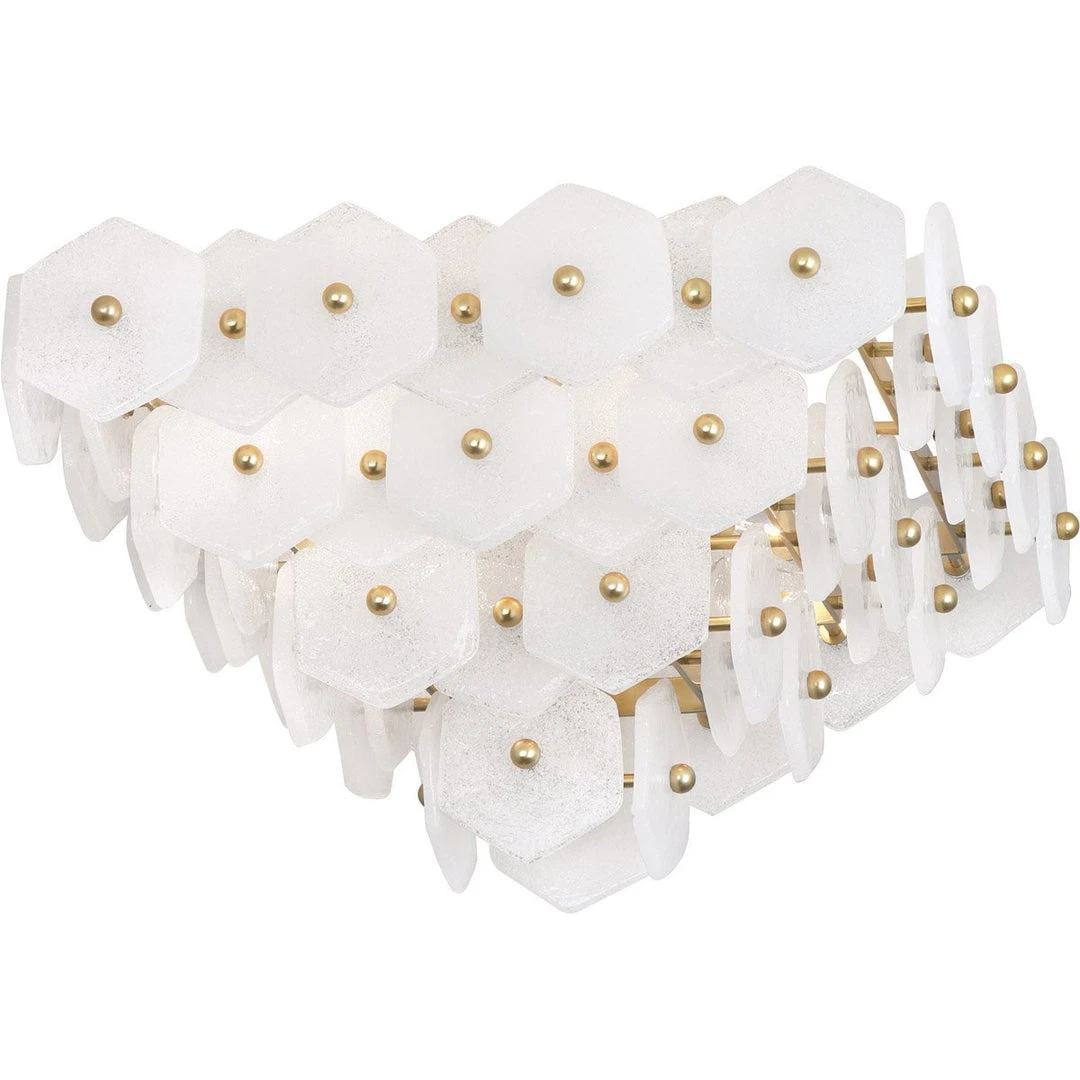 Jonathan Adler Vienna Flush Mount Chandelier Brass 3 Jonathan Adler Vienna Flush Mount Chandelier Brass