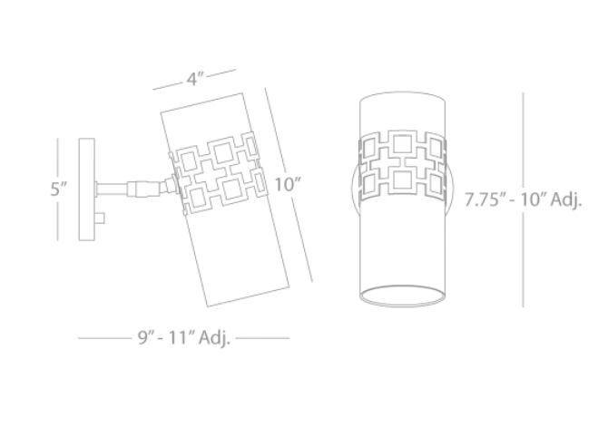 Jonathan Adler Parker Wall Sconce Polished Nickel 4 Jonathan Adler Parker Wall Sconce Polished Nickel