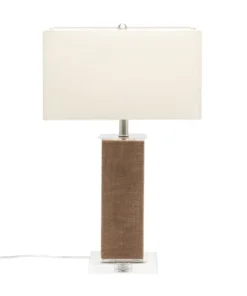 Made Goods Fabre Table Lamp Walnut Burlap
