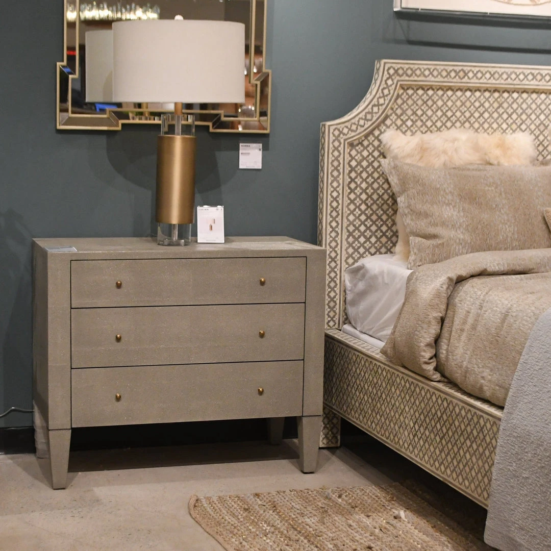 Made Goods Sorin 36" Dresser Castor Gray Faux Shagreen 4 Made Goods Sorin 36" Dresser Castor Gray Faux Shagreen