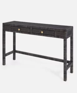 Made Goods Isla Console 60" Smoked Peeled Rattan