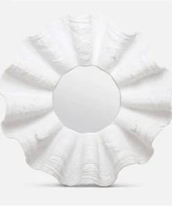 Made Goods New Arrivals Ava Mirror White Shell Resin Small
