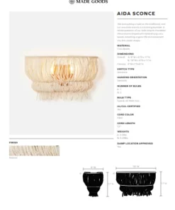 Made Goods Aida Sconce Double New Arrivals