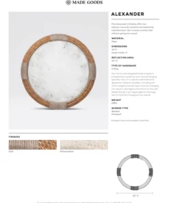 Made Goods Alexander Mirror Gold Rope New Arrivals