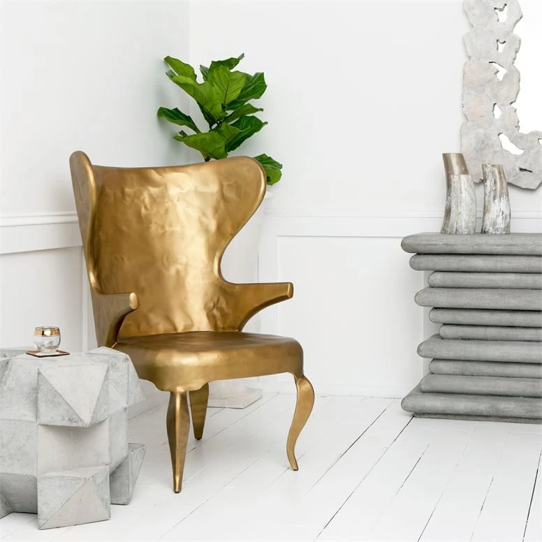 Made Goods Alfred Lounge Chair Hammered Gold Iron 5 Made Goods Alfred Lounge Chair Hammered Gold Iron