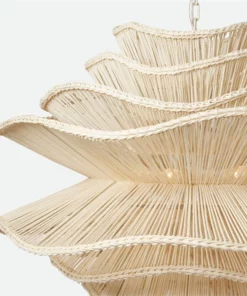Made Goods Alondra Chandelier White Rattan New Arrivals