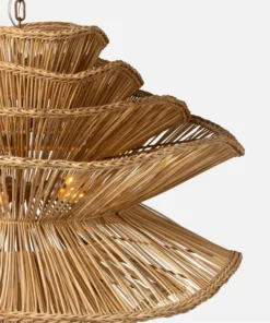 Made Goods Alondra Chandelier Large Natural Rattan New Arrivals