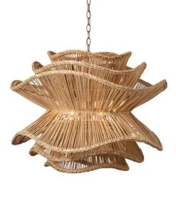 Made Goods Alondra Chandelier Large Natural Rattan New Arrivals