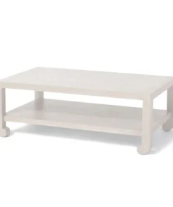 Made Goods Askel Coffee Table French Gray Faux Raffia