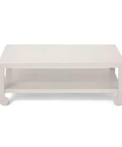 Made Goods Askel Coffee Table French Gray Faux Raffia