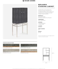 Made Goods Benjamin Standing Cabinet Sand And Gold