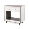 Made Goods Blaine Double Nightstand Pristine Faux Canvas New Arrivals