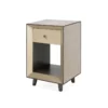 Made Goods New Arrivals Blaine Single Nightstand Champagne Faux Canvas