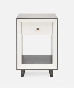 Made Goods New Arrivals Blaine Single Nightstand Pristine Faux Canvas