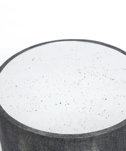Made Goods Cara Side Table Cool Grey Faux Shagreen New Arrivals