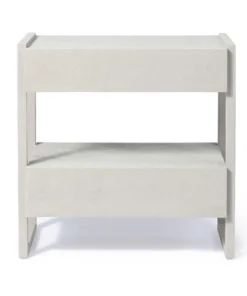 Made Goods New Arrivals Carrigan Double Nightstand French Gray Vintage Faux Shagreen