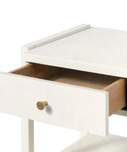 Made Goods Carrigan Single Nightstand Pristine Vintage Faux Shagreen New Arrivals