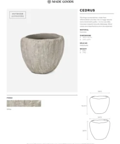 Made Goods New Arrivals Cedrus Planter Small