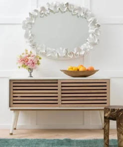 Made Goods Coco Mirror White With Silver Faux Coral New Arrivals