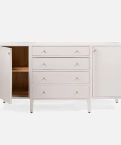 Made Goods Conrad Deep Drawer Buffet French Gray Faux Raffia New Arrivals